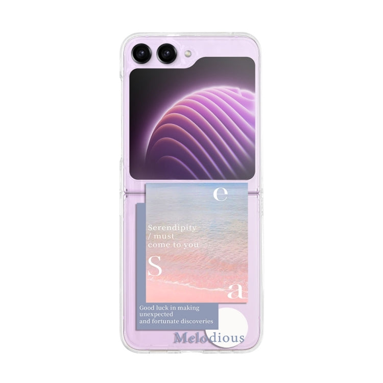 Samsung Galaxy Z Flip 6 Painted Pattern PC Transparent Folding Phone Case Cover