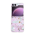 Samsung Galaxy Z Flip 6 Painted Pattern PC Transparent Folding Phone Case Cover