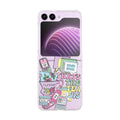 Samsung Galaxy Z Flip 6 Painted Pattern PC Transparent Folding Phone Case Cover