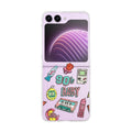 Samsung Galaxy Z Flip 6 Painted Pattern PC Transparent Folding Phone Case Cover