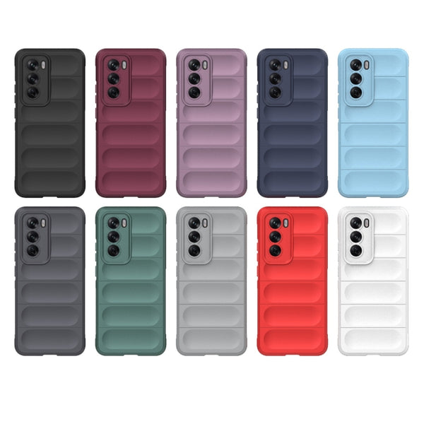 For OPPO Reno 12 Magic Shield TPU + Flannel Phone Case