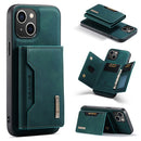 DG.MING M2 Series 3-Fold Card Bag Wallet Leather Phone Case, For iPhone 16, For iPhone 15 Pro Max, For iPhone 15 Pro, For iPhone 15 Plus