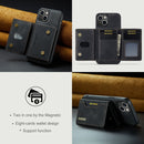 DG.MING M2 Series 3-Fold Card Bag Wallet Leather Phone Case, For iPhone 15