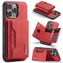 DG.MING M2 Series 3-Fold Card Bag Wallet Leather Phone Case, For iPhone Air, For iPhone 16 Pro Max, For iPhone 16 Pro, For iPhone 16 Plus