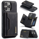 DG.MING M2 Series 3-Fold Card Bag Wallet Leather Phone Case, For iPhone Air, For iPhone 16 Pro Max, For iPhone 16 Pro, For iPhone 16 Plus