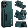 DG.MING M2 Series 3-Fold Card Bag Wallet Leather Phone Case, For iPhone 16, For iPhone 15 Pro Max, For iPhone 15 Pro, For iPhone 15 Plus