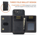 DG.MING M2 Series 3-Fold Card Bag Wallet Leather Phone Case, For iPhone 17e / 16e, For iPhone 17 Pro Max, For iPhone 17 Pro, For iPhone 17