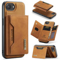 DG.MING M2 Series 3-Fold Card Bag Wallet Leather Phone Case, For iPhone 17e / 16e, For iPhone 17 Pro Max, For iPhone 17 Pro, For iPhone 17