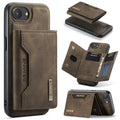 DG.MING M2 Series 3-Fold Card Bag Wallet Leather Phone Case, For iPhone 17e / 16e, For iPhone 17 Pro Max, For iPhone 17 Pro, For iPhone 17