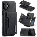 DG.MING M2 Series 3-Fold Card Bag Wallet Leather Phone Case, For iPhone 17e / 16e, For iPhone 17 Pro Max, For iPhone 17 Pro, For iPhone 17