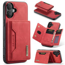 DG.MING M2 Series 3-Fold Card Bag Wallet Leather Phone Case, For iPhone 17e / 16e, For iPhone 17 Pro Max, For iPhone 17 Pro, For iPhone 17