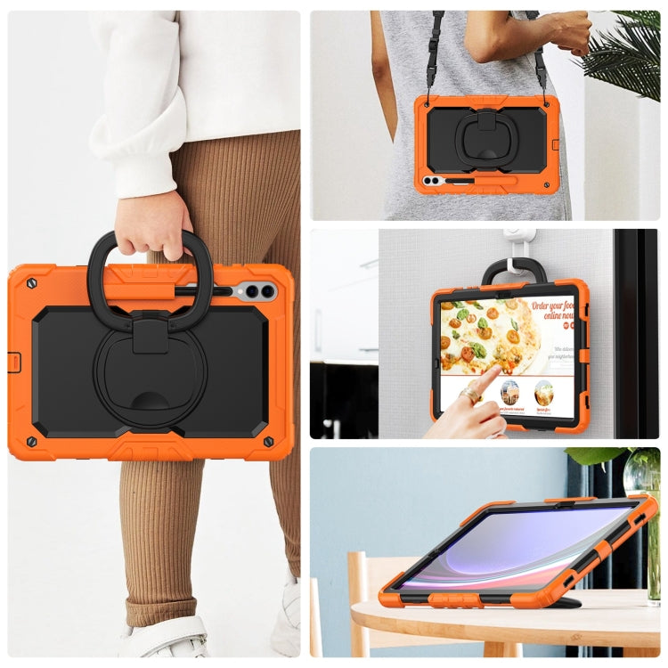 For Samsung Galaxy Tab S9+ / S10+ Silicone Hybrid PC Tablet Case with Handle