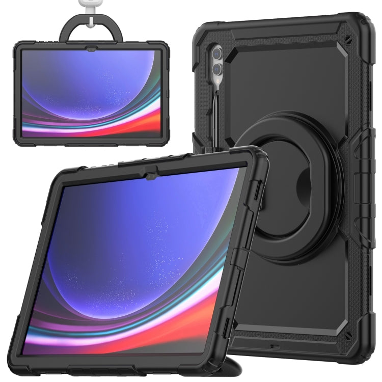 For Samsung Galaxy Tab S9 Silicone Hybrid PC Tablet Case with Handle