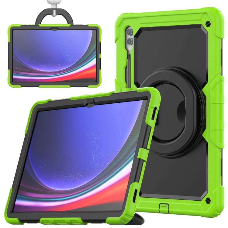 For Samsung Galaxy Tab S9 Silicone Hybrid PC Tablet Case with Handle