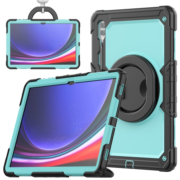 For Samsung Galaxy Tab S9 Silicone Hybrid PC Tablet Case with Handle