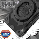 For Samsung Galaxy Tab S9+ Rotation Handle Silicone Hybrid PC Tablet Case