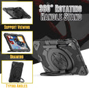 For Samsung Galaxy Tab S9+ Rotation Handle Silicone Hybrid PC Tablet Case