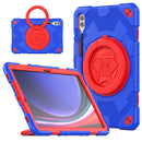 For Samsung Galaxy Tab S9+ Rotation Handle Silicone Hybrid PC Tablet Case