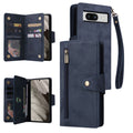 Rivet Buckle 9 Cards Three Fold Leather Phone Case, For Google Pixel 8