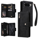 For Google Pixel 8a Card Three Fold Leather Wallet Phone Case