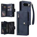 For Google Pixel 8a Card Three Fold Leather Wallet Phone Case