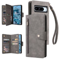 For Google Pixel 8a Card Three Fold Leather Wallet Phone Case