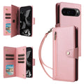 For Google Pixel 9 Pro Card Three Fold Leather Wallet Phone Case