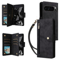For Google Pixel 9 Pro Card Three Fold Leather Wallet Phone Case