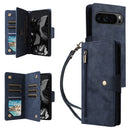 For Google Pixel 8a Card Three Fold Leather Wallet Phone Case