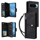For Google Pixel 8a Card Three Fold Leather Wallet Phone Case