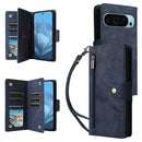 For Google Pixel 8a Card Three Fold Leather Wallet Phone Case