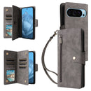 For Google Pixel 8a Card Three Fold Leather Wallet Phone Case