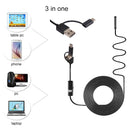 AN100 3 in 1 IP67 Waterproof USB-C / Type-C + Micro USB + USB HD Endoscope Snake Tube Inspection Camera for Parts of OTG Function Android Mobile Phone, with 6 LEDs, 5.5mm, 7mm, 8mm