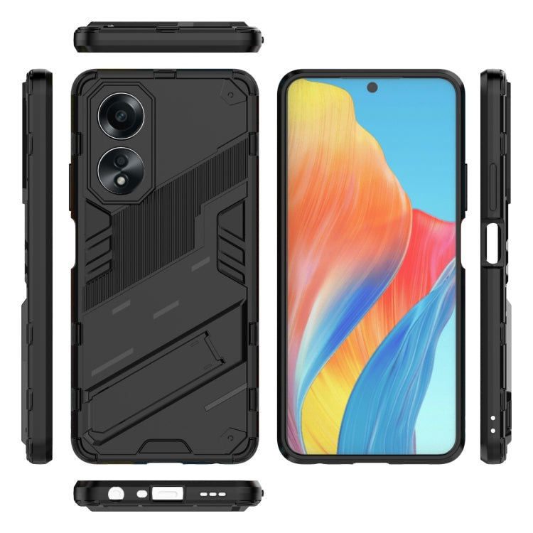 For OPPO Reno 12 Punk Armor 2 in 1 PC + TPU Phone Case with Holder