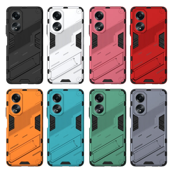 For OPPO Reno 12 Punk Armor 2 in 1 PC + TPU Phone Case with Holder