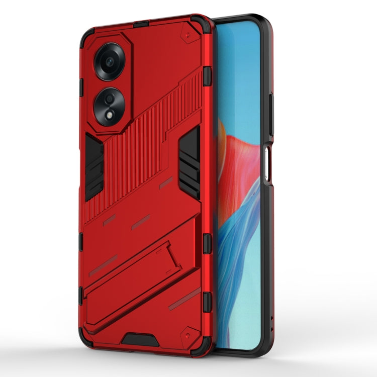 For OPPO Reno11 F 5G Punk Armor 2 in 1 PC + TPU Phone Case with Holder