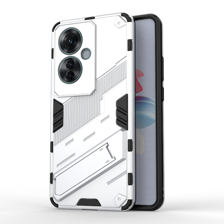 For OPPO Reno12 Punk Armor 2 in 1 PC + TPU Phone Case with Holder