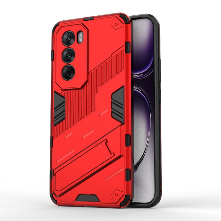 For OPPO Reno 12 Punk Armor 2 in 1 PC + TPU Phone Case with Holder