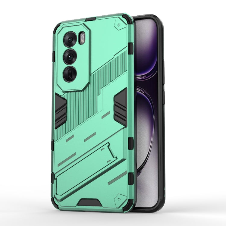 For OPPO Reno12 Punk Armor 2 in 1 PC + TPU Phone Case with Holder