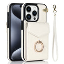 For iPhone 15 Pro Max Ring Holder RFID Card Slot Phone Case