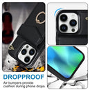 For iPhone 15 Ring Holder RFID Card Slot Phone Case