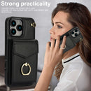 For iPhone 15 Pro Max Ring Holder RFID Card Slot Phone Case
