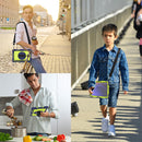 For Samsung Galaxy Tab S9 360 Degree Rotation PC Silicone Tablet Case with strap