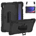 For Samsung Galaxy Tab S9 360 Degree Rotation PC Silicone Tablet Case with strap