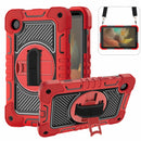 For Samsung Galaxy Tab S9 360 Degree Rotation PC Silicone Tablet Case with strap