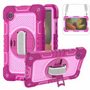 For Samsung Galaxy Tab S9 360 Degree Rotation PC Silicone Tablet Case with strap