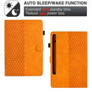 Rhombus Embossed Leather Smart Tablet Case, For Samsung Galaxy S10 FE+