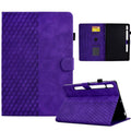 Rhombus Embossed Leather Smart Tablet Case, For Samsung Galaxy S10 FE+
