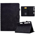 Rhombus Embossed Leather Smart Tablet Case, For Samsung Galaxy S10 FE+