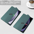 Samsung Tab A9+ Plus Acrylic 3-folding Smart Leather Tablet Case with Pen Slot